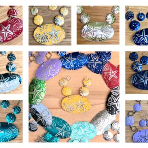 Vintage Tin Necklace & Earrings Set-Ocean Dreams Signature Collection