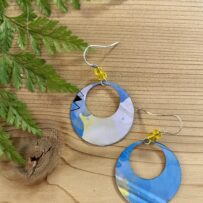 Vintage TIn ‘Hoops’ in Blue & Yellow