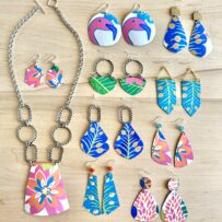 The Calypso Collection Vintage Tin Earrings & Necklace Set