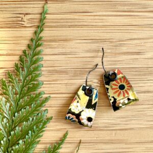 Vintage Tin Earrings - Perfectly Imperfect- Folded