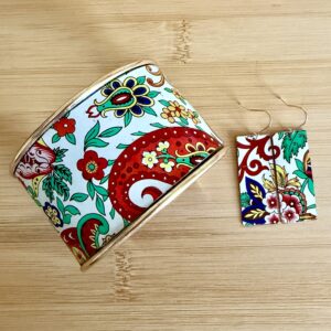 Paisley Garden Cuff & Earring Set